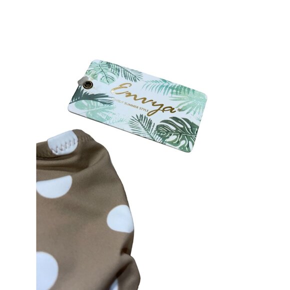 NWT New ENVYA SWIMSWEAR Belen Double Tie Polka Dot Swimsuit One Piece Small - Picture 3 of 11